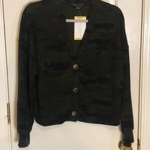 Social Standard By Sanctuary Women's Black Button Down Sweater Size Medium